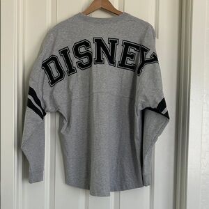 Disney Spirit Jersey | Gray & Black Varsity Mickey Crest | Oversized Size L